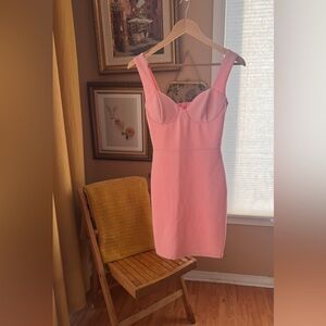 Vintage Y2K Blush Pink Bustier Bodycon Dress | Size XS